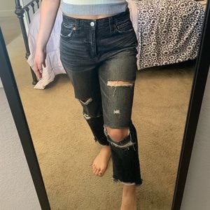 A&F Annie Girlfriend Black Jeans